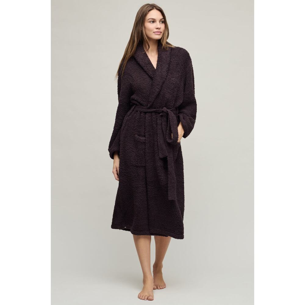 Barefoot Dreams CozyChic Adult Robe in Umber Purple EUC Size 1 S/M